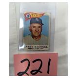 1960 NY Yankees Casey Stengel Card
