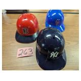 Yankees, Mets & Red Sox Helmets