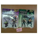 Pair of Vintage Kiss Figures - Org. Packages