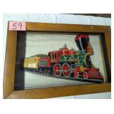 Canadian Club Framed Train Advertising