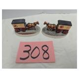 Pair of Christmas Wagon Figures - Dept 56?