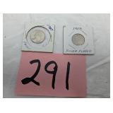 1967 Proof Quater & 1908 Plated Nickel