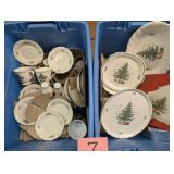 Totes of Christmas China