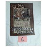 Metal Hunting Deer Wall Sign