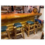 Amish Log Stools Sept 19 St.Louis Auctions Woodruff WI