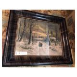 Snow Scene Print in O-Gee Frame