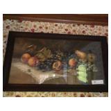 Vintage Still Life Print of Fruit