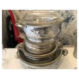 4 Pyrex Dishes with Aluminium Holders