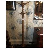 Oak Turned Ornate Clothes Tree
