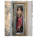 Victorian Style Print of Lady with Fur Shaw