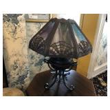 Ornate Slag Glass Table Lamp