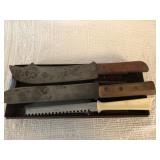 Tray with Large Vintage Knives and Other Knives