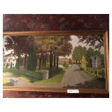Original Oil on Board Painting of Mount Joy House