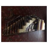 Vintage Metal Gilt Framed Beveled Edge Mirror