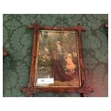 Vintage Print with 2 Ladies and Young Child