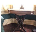 Ornate Marble Table Victorian Parlor Stand