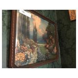 Print by R. Atkinson Fox with Stream, Mountains