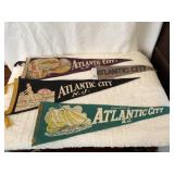 4 Vintage Atlantic City Souvenir Pennants