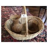 2 Baskets and Basketry Vase