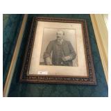 Ornate Oak and Oak Leaf Frame with Print