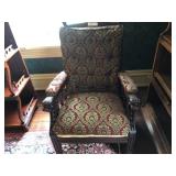 Vintage Mahogany Upholstered Chair