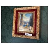 Print of Young Lady with Oceans and Mountains