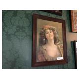 Print of Victorian Lady with Ornate Hat