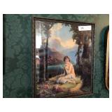 Print of Semi-Nude Young Lady