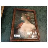 Victorian Print of Young Lady with Bow