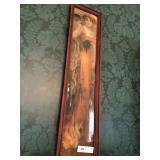 Victorian Board Side Print of Young Lady with Fan