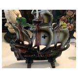 Cast Iron Painted Spaceship Door Stop