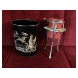 Modern Christmas Tree Stand, Vintage Trash Can