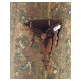 Walnut Victorian Corner Shelf