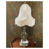 Ornate Brass and Alabaster Decorative Table Lamp