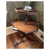 Mahogany 2 Tier Shaped Table