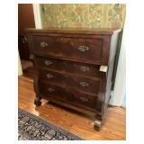 Mahogany 4 Drawer Empire Chest of Drawer