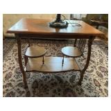 Unusual Oak Parlor Table