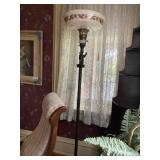 Unusual Iron Torchiere Floor Lamp