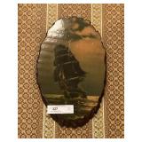 Print of Sail Ship at Sea