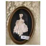 Oval Frame with Young Child in 3D Dress