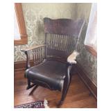 Vintage Oak and Bent Plywood Rocker