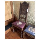 Side Chair with Relief Carved Back