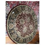 Wool Floral Circular Rug