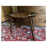 Woven Seat Vanity Bench