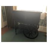 Mahogany Drop Leaf Tea Cart