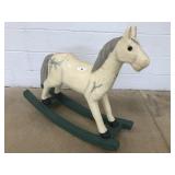 Paper Mache Painted Rocking Horse