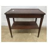 Leather Top End Table