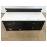 Tabletop Marble Top Wooden Cabinet