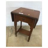 One Drawer Drop Leaf Table