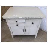 Enamel Top Vintage Kitchen Cabinet